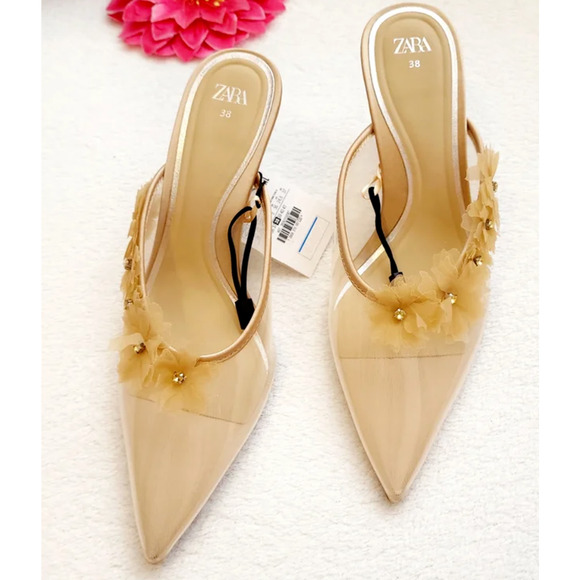 ZARA Heeled Mules NWT - Picture 5 of 14